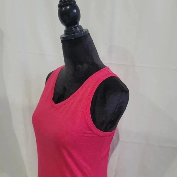 Champion Tank Top Shirt Women's Stretch Poly Sleeveless V-Neck Pink Sz S Small - Picture 8 of 12